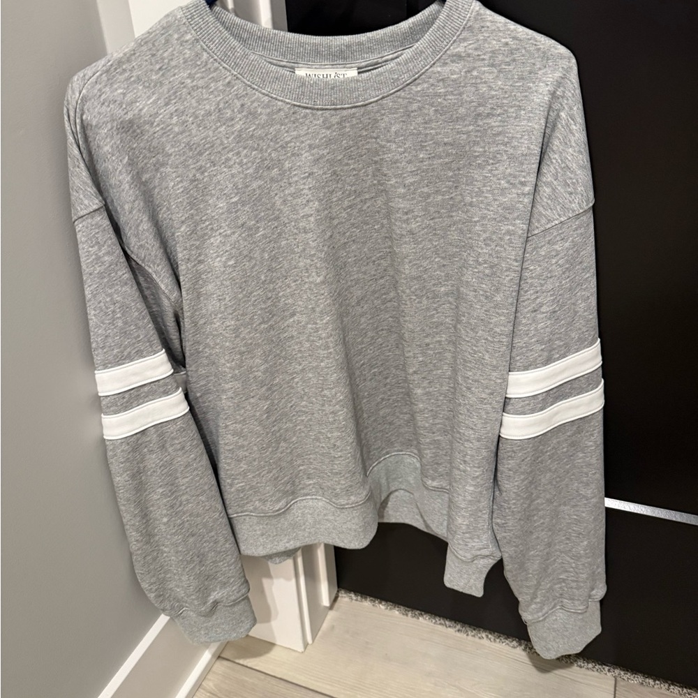 Wishlist Varsity striped sweatshirt  medium like new